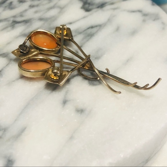 VTG Curtis Cameo DCE 14k Gold Filled Double Shell Cameo Brooch 2.4” - Picture 4 of 6